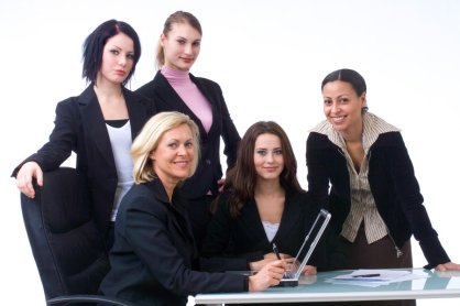 Group of working women